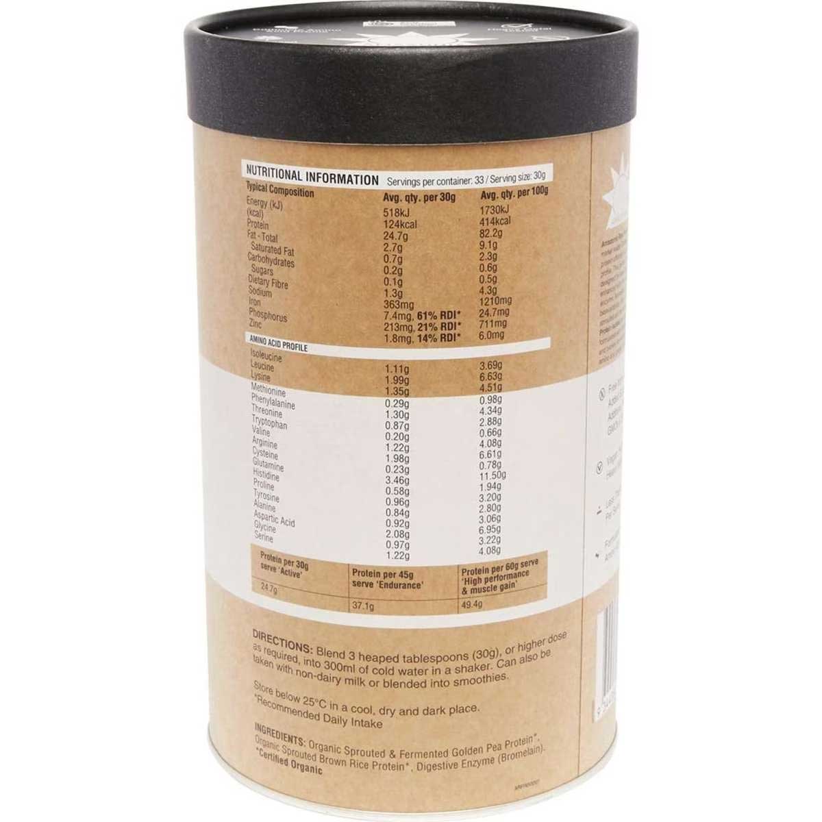 Amazonia Raw Protein Isolate Natural 1kg The Australian Products