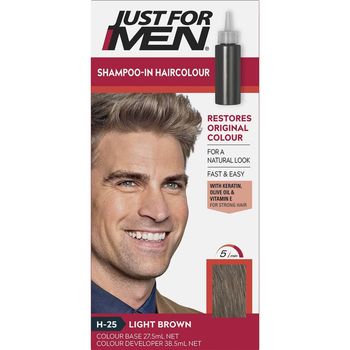 Just For Men Hair Colour Light Brown 100g