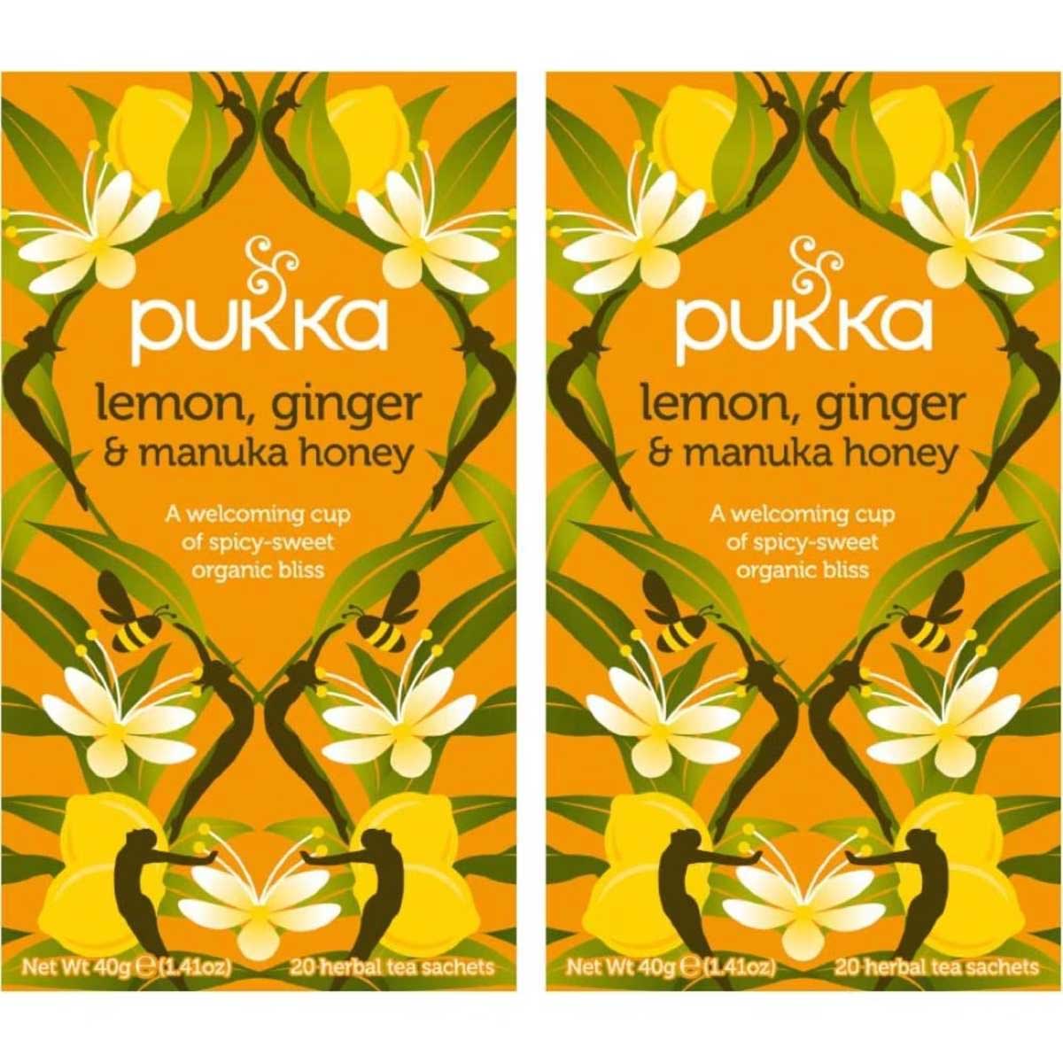 1073959979 Pukka Herbs Lemon Ginger & Manuka Honey Tea 2x20packs