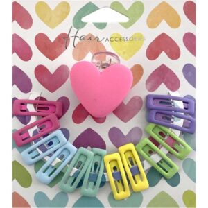 Hair Accessories Sleepie Women's Clips w/ Heart Clip Accessory Matte Finish 6x 13pc
