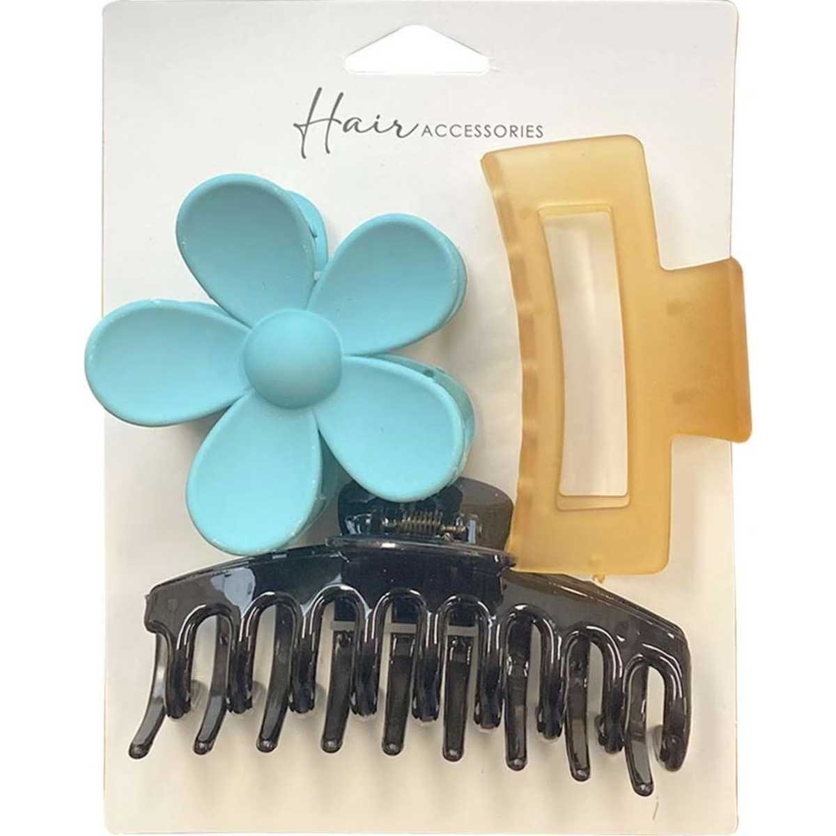 Hair Accessories Melrose Women's Clips Crab/Claw Daisy Styling Accessory 4x 3pc