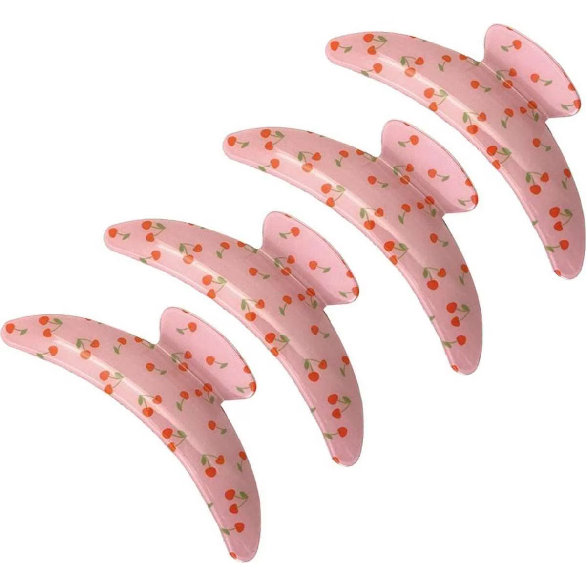 Hair Accessories Melrose Clip Cherry Pattern Pink Accessory 4PK 12.5cm