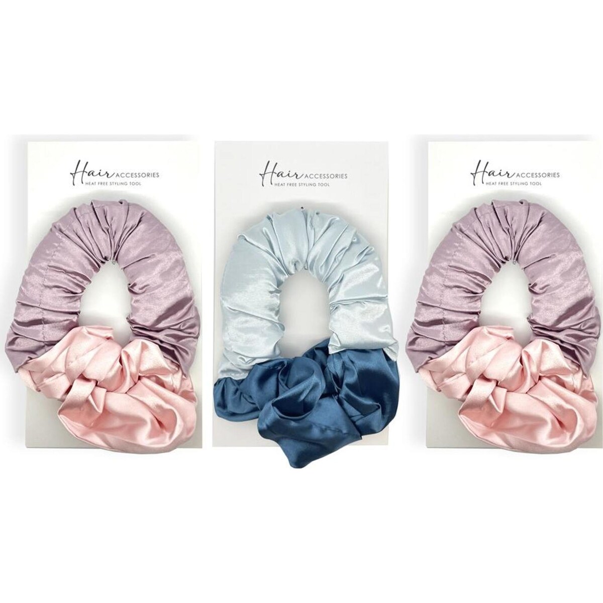 Hair Accessories Heat Free Curler Sleepy Tie Styling Tool Assorted 3PK