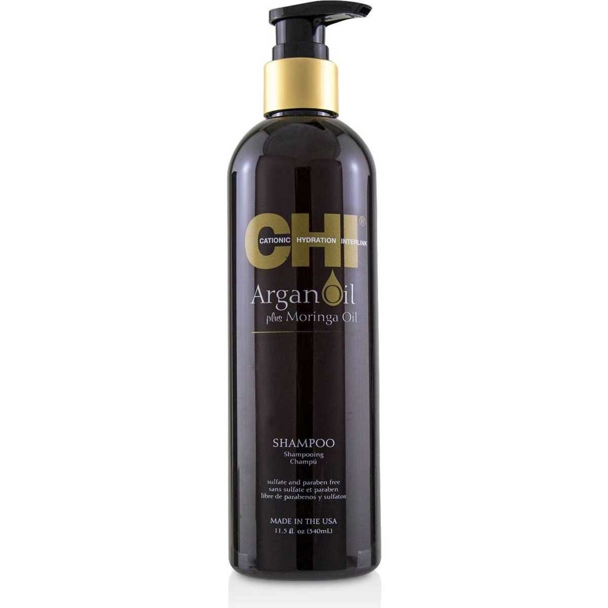 CHI Argan Oil Plus Moringa Oil Shampoo - Sulfate & Paraben Free 340ml/11.5oz