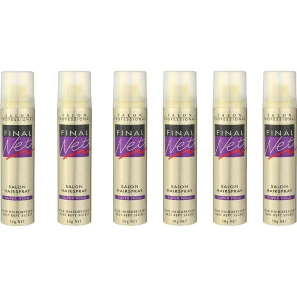 Final Net 6 x Hairspray Super Hold 50g Hair Styling