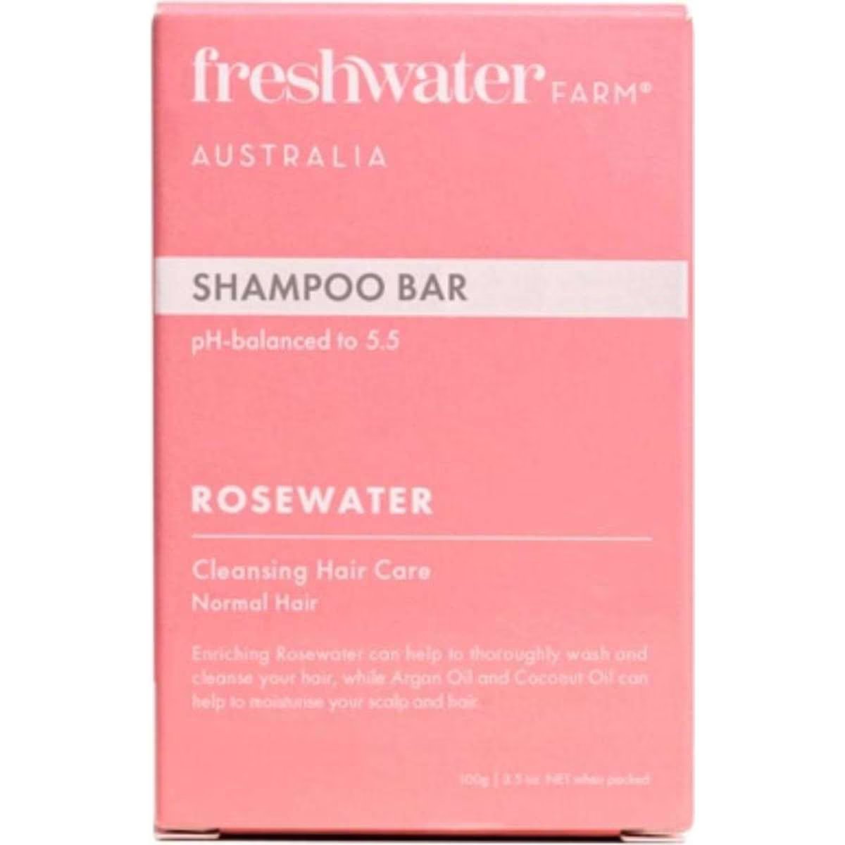1074215973 Freshwater Farm Rosewater Shampoo Bar 100g