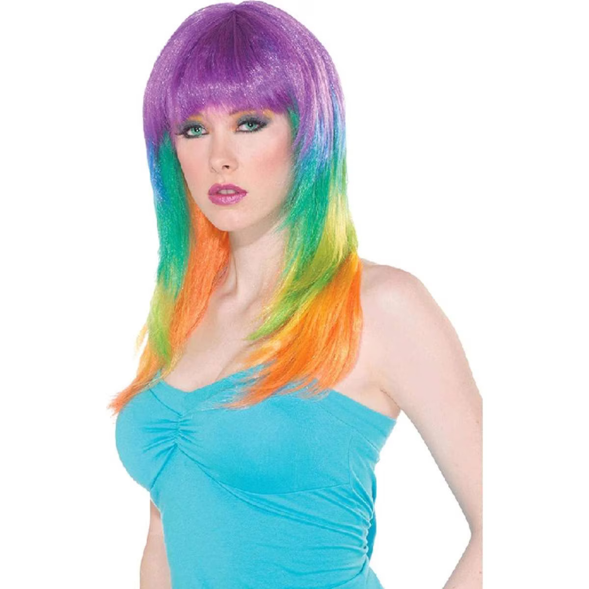 Forum Novelties Club Candy Prism Long Straight Wig Adult