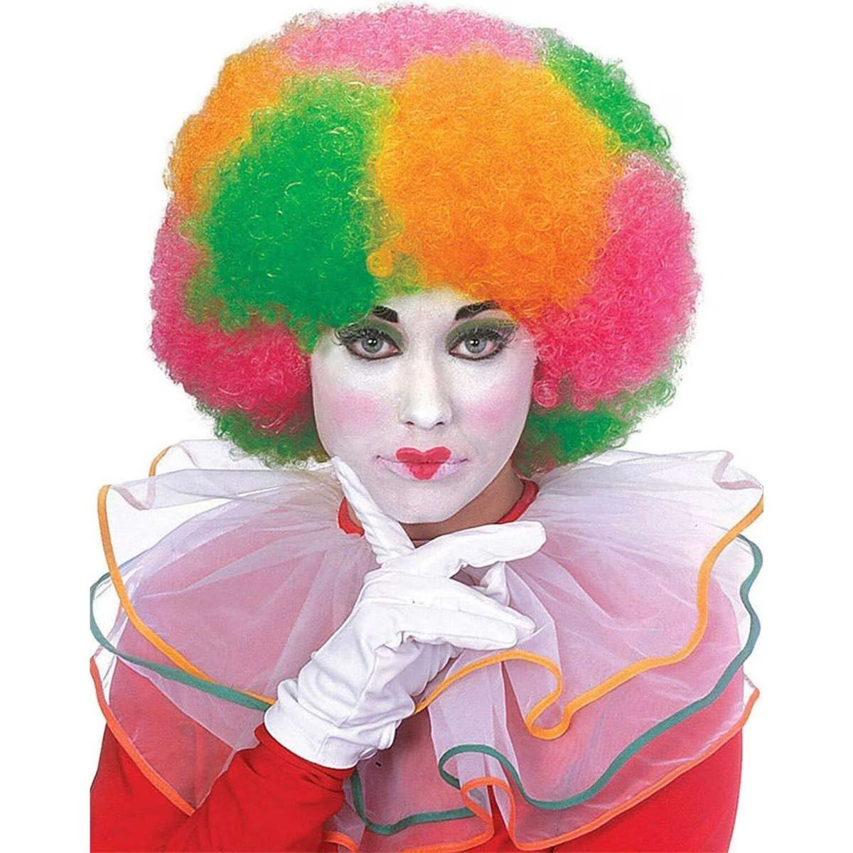 Forum Novelties Afro Rainbow Neon Wig Adult Novelty Hair