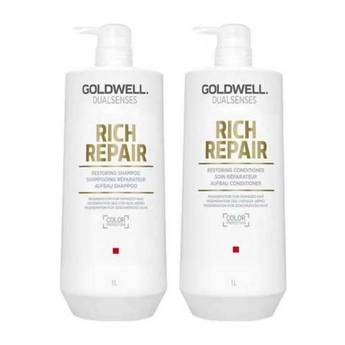 Goldwell Dualsenses Rich Repair Restoring Shampoo & Conditioner 1 Litre Duo