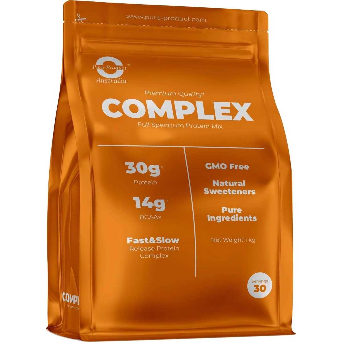 Pure Product Australia Complex Protein [WPI/WPC/CASEIN] 3kg Vanilla No Shaker Glass