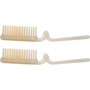 FaSoLa Portable Folding Comb Beige 18.1*3cmX2Pack