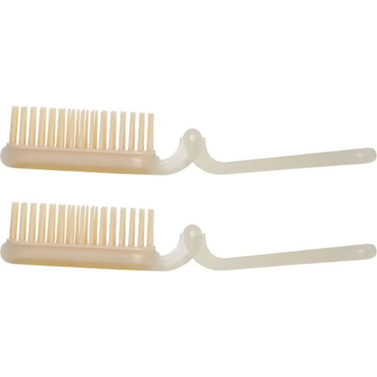 FaSoLa Portable Folding Comb Beige 18.1*3cmX2Pack