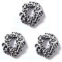 Gioia Casa 3 Pack Thick Silk Scrunchie Silver Leopard