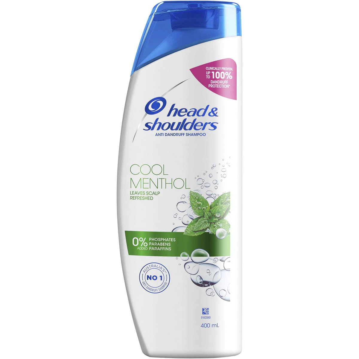 Head & Shoulders Cool Menthol Anti Dandruff Shampoo For Itchy Scalp 400ml