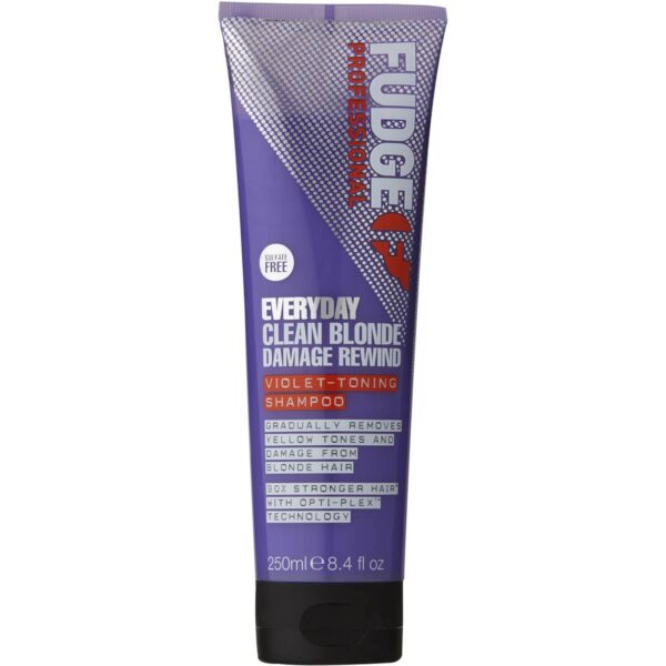 Fudge Professional Clean Blonde Everyday Damage Rewind Purple Shampoo 250ml