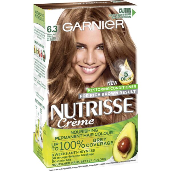 Garnier Nutrisse Hair Colour 6.3 Dark Golden Blonde Each