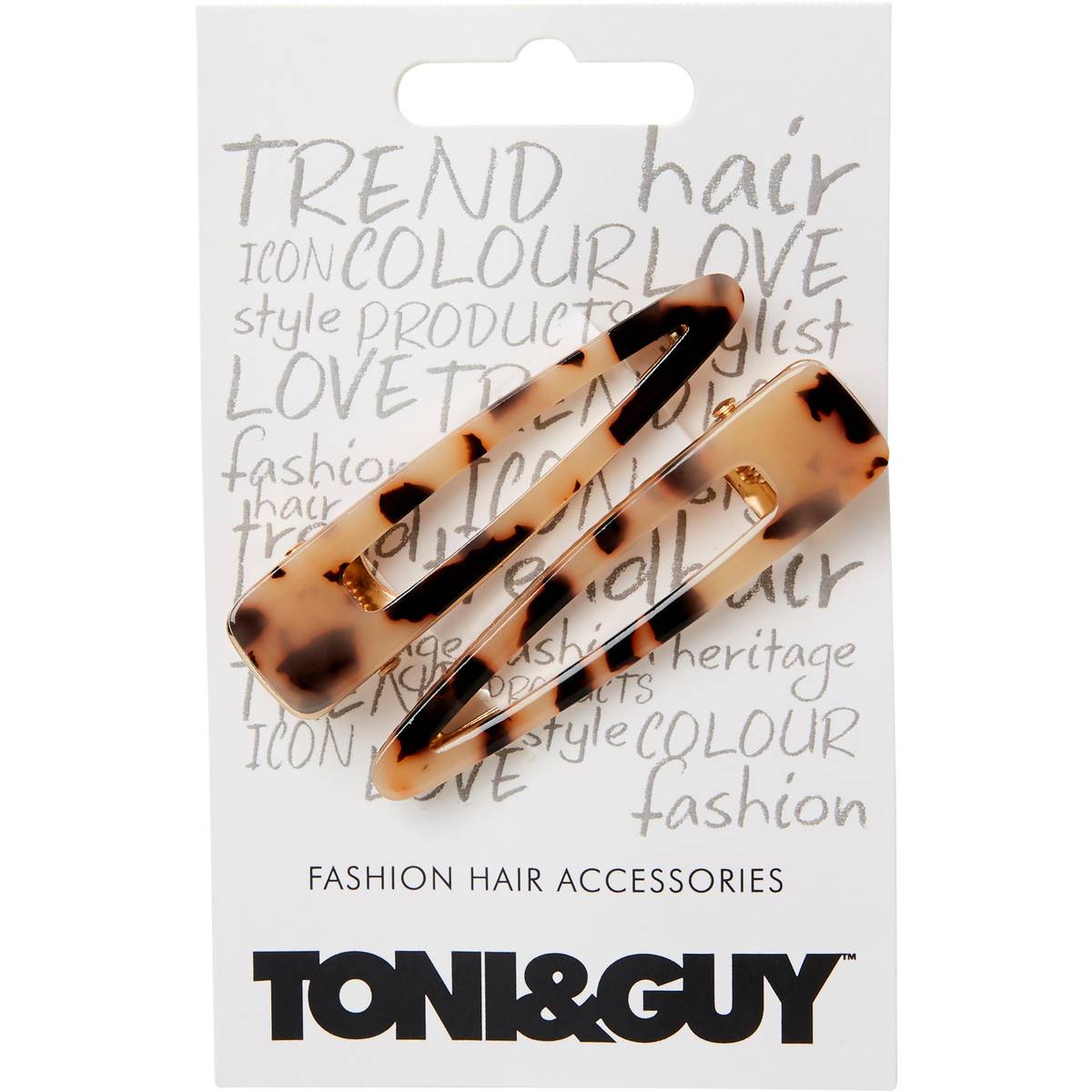 Toni & Guy Acrylic Hair Clips Assorted 2 Pack
