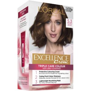 L'oreal Excellence Creme Hair Colour 5.3 Golden Brown Each