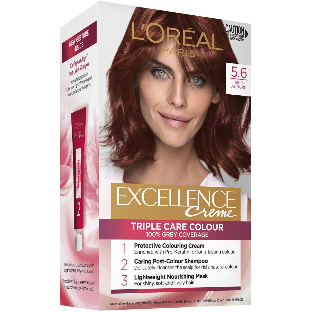 L'oreal Excellence Creme Hair Colour 5.6 Rich Auburn Each