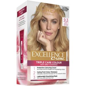 L'oreal Excellence Creme Hair Colour 9.3 Light Golden Blonde Each