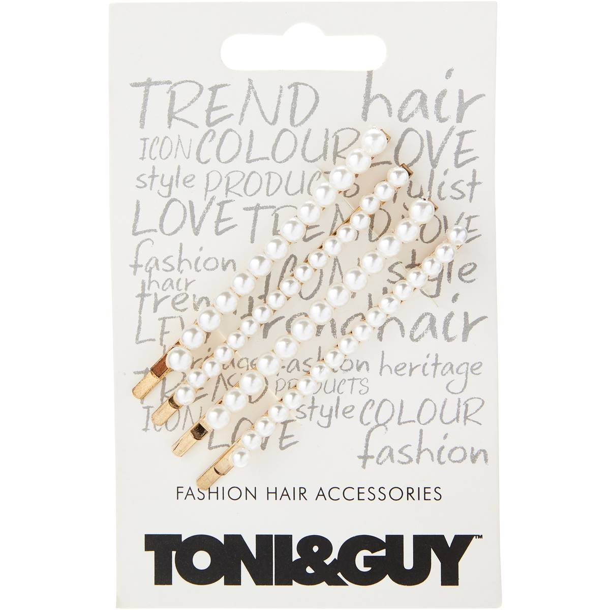 Toni & Guy Embellished Gold Hair Slides Assorted 4 Pack