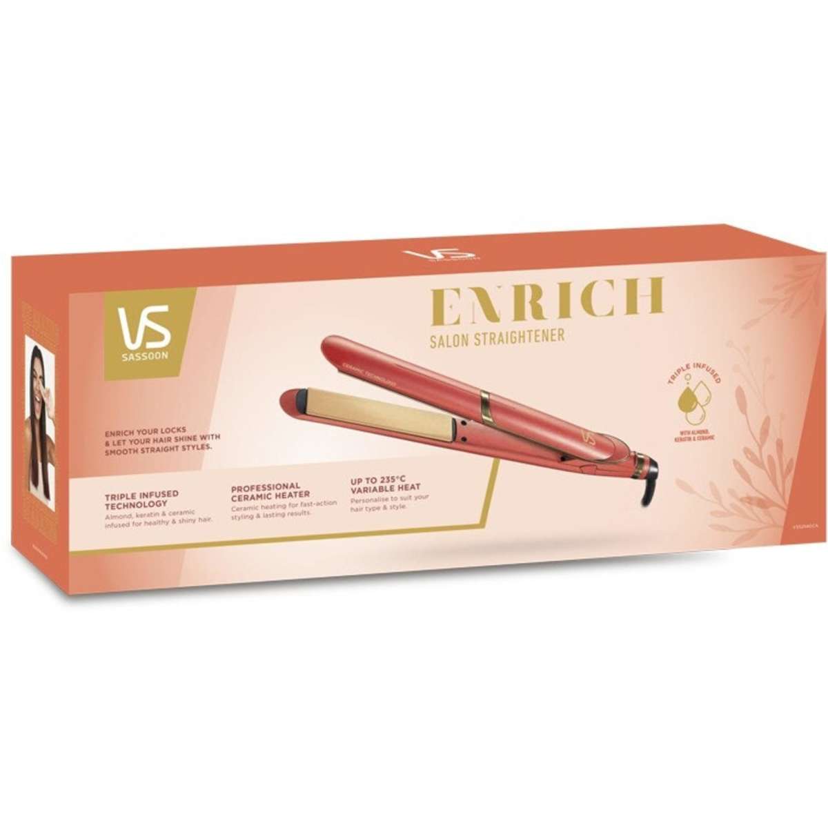 1073751355 VS Sassoon Enrich Salon Hair Straightener