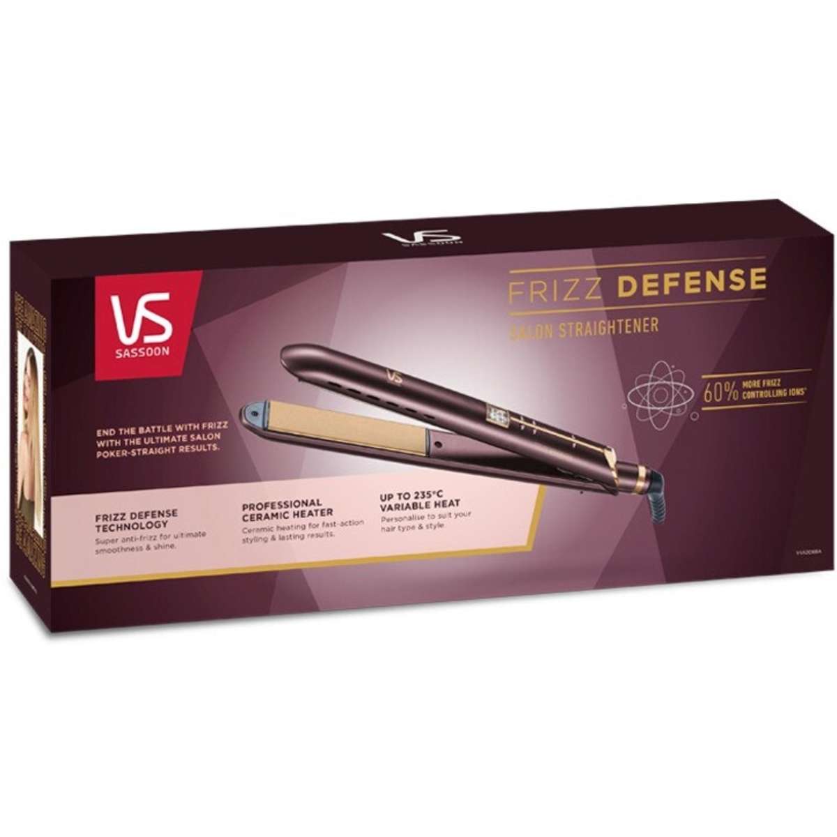 1073751595 VS Sassoon Frizz Defense Salon Straightener