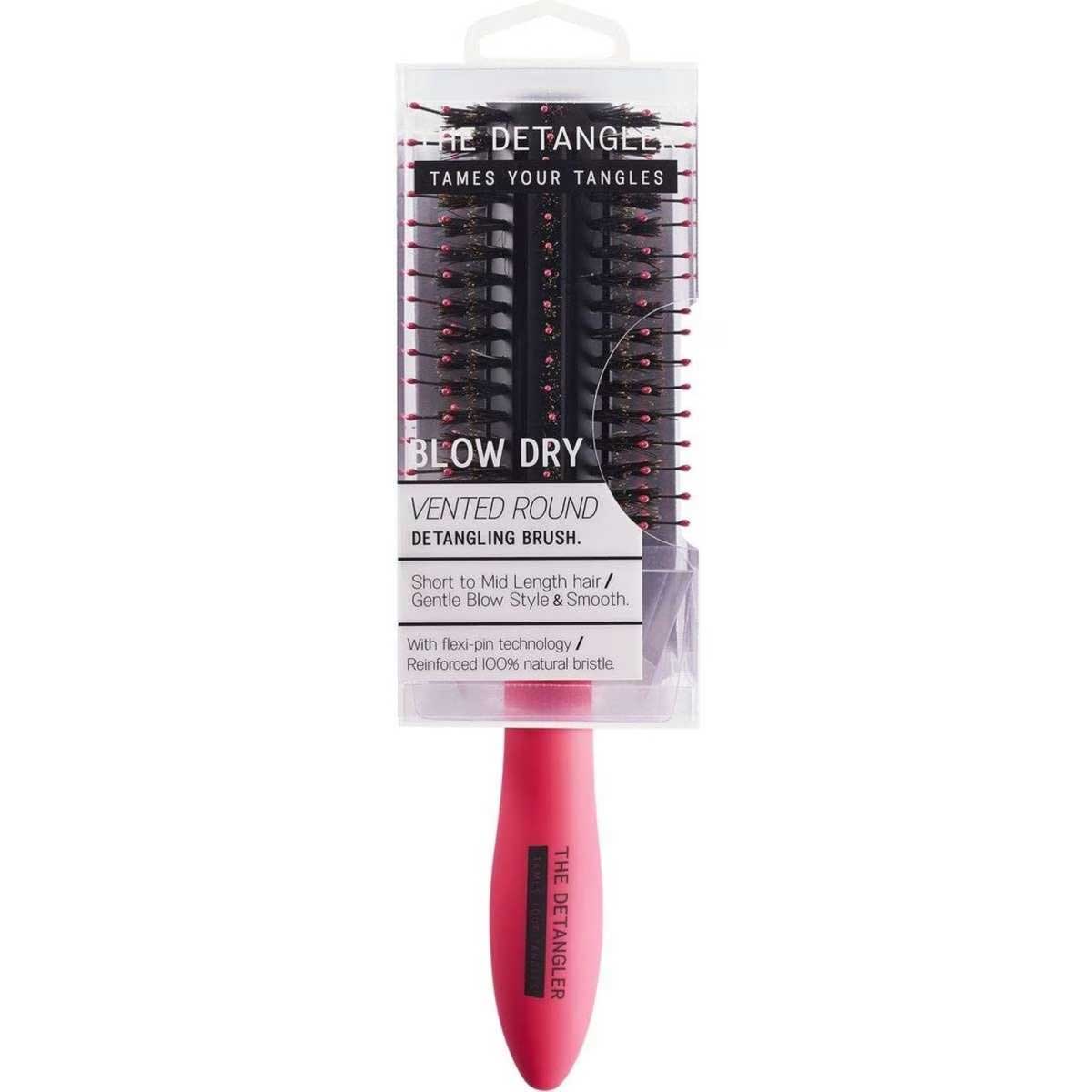 The Detangler Vented Round Grooming Brush - Pink