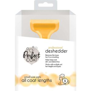 Perfect Coat Small Pet Hair Deshedder All Coat Lengths Orange