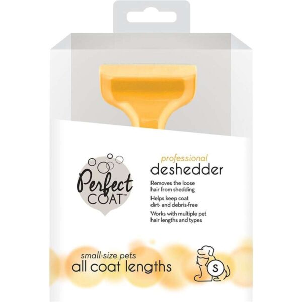 Perfect Coat Small Pet Hair Deshedder All Coat Lengths Orange