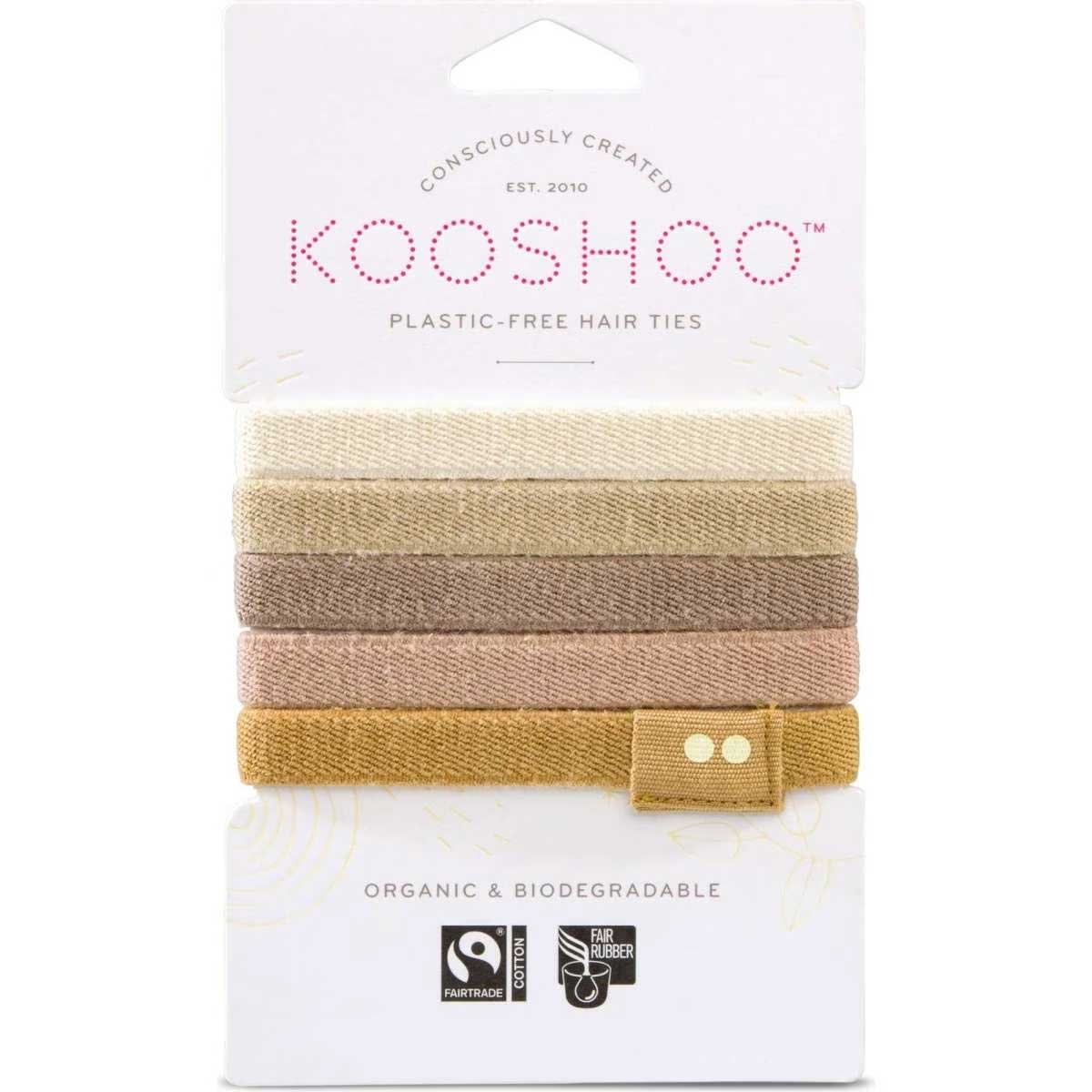 Kooshoo Plastic-Free Hair Ties Blonde 5pack