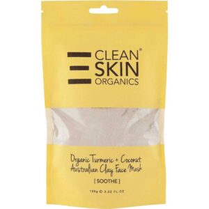 Clean Skin Organics Soothe Turmeric and Coconut Australian Clay Mask 100g