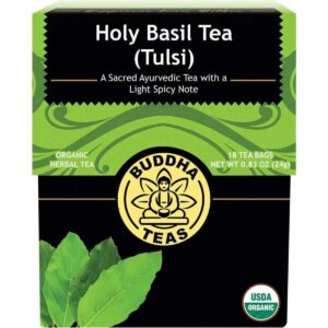 Buddha Teas Organic Herbal Tea Bags Holy Basil Tea (Tulsi) 18serve