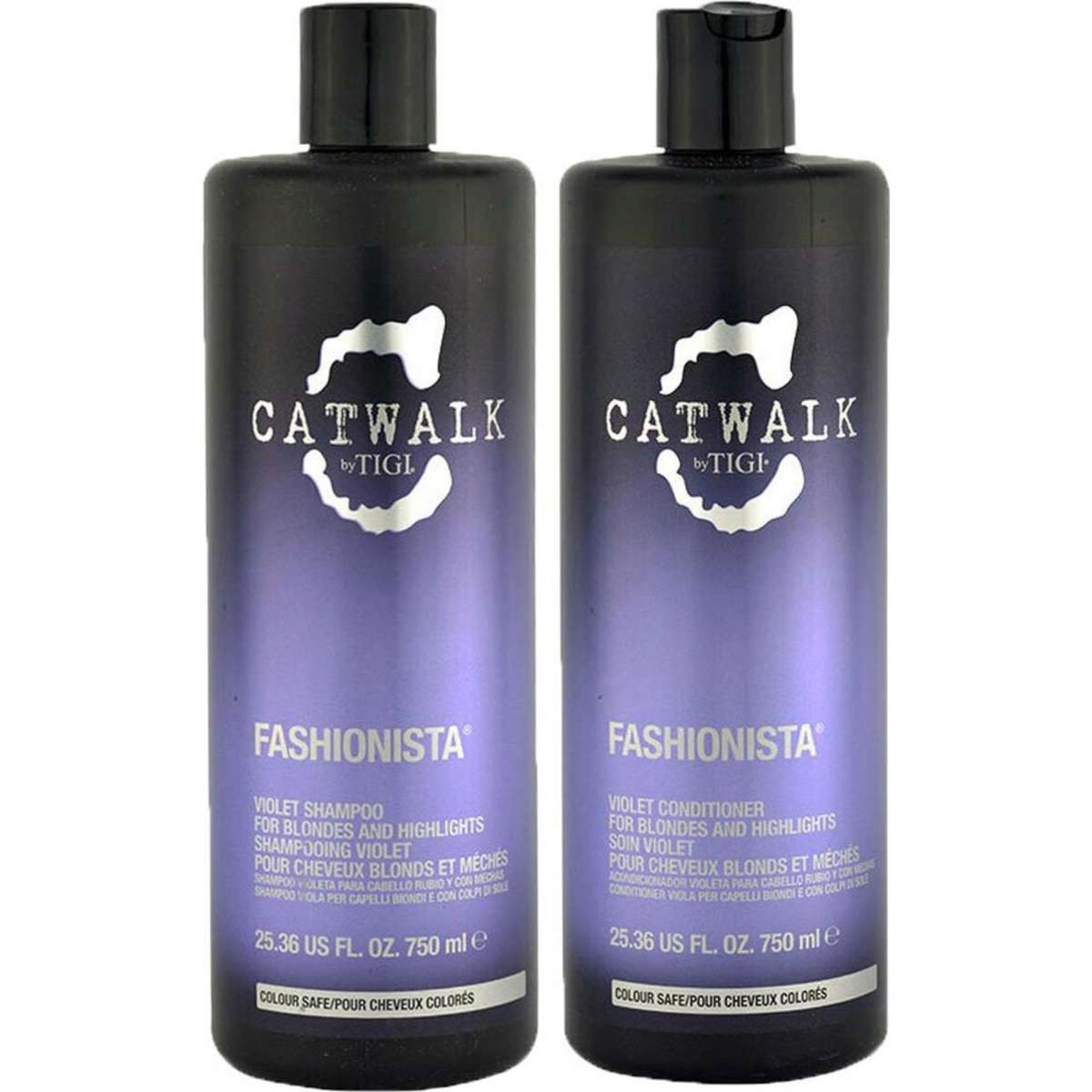 TIGI Catwalk Fashionista Violet Shampoo & Conditioner 750mL Duo