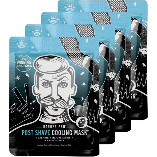BarberPro Post Shave Cooling Mask - 4 x Mask Value Pack