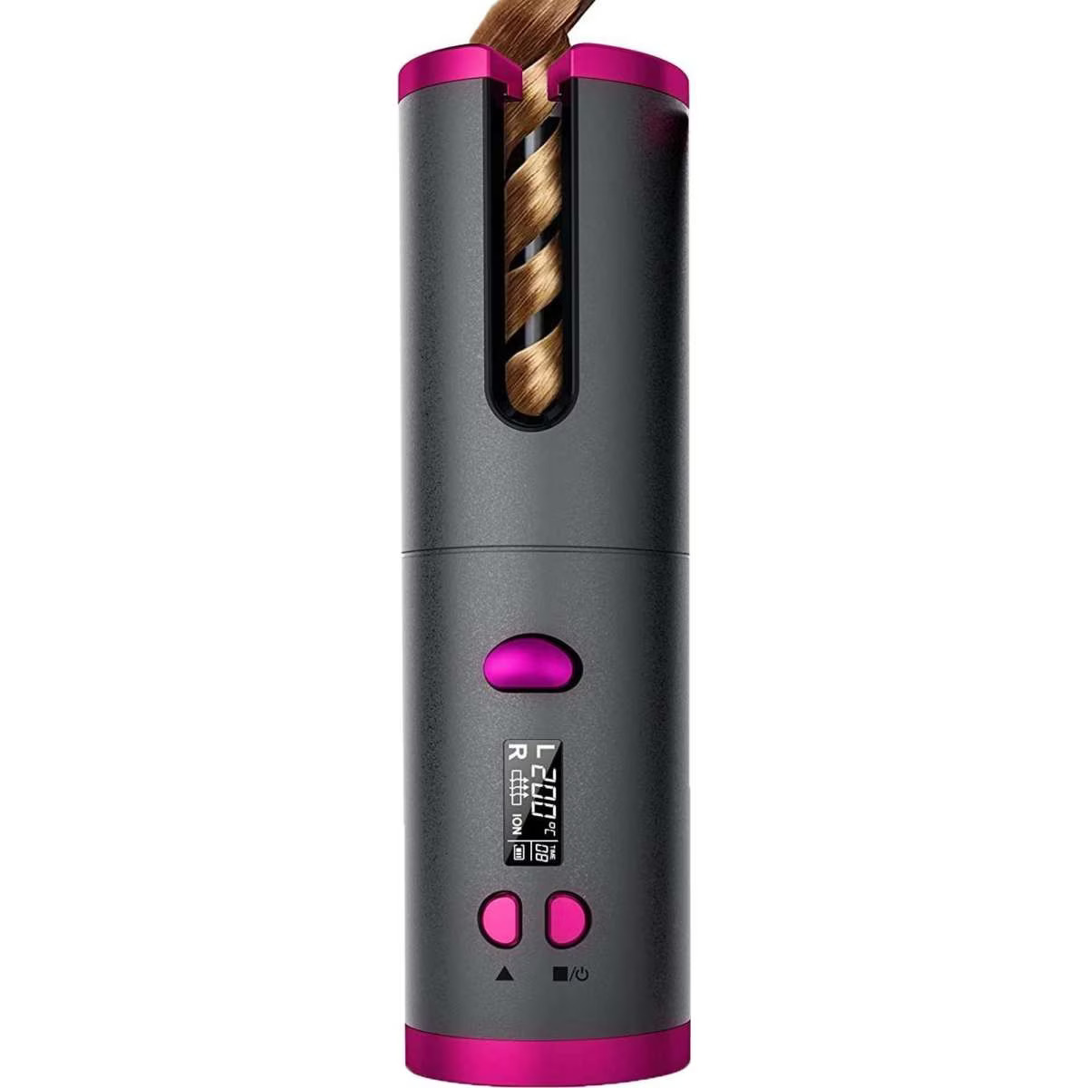 Lenoxx Cordless Ceramic Automatic Hair Curler for Portable Hair Styling