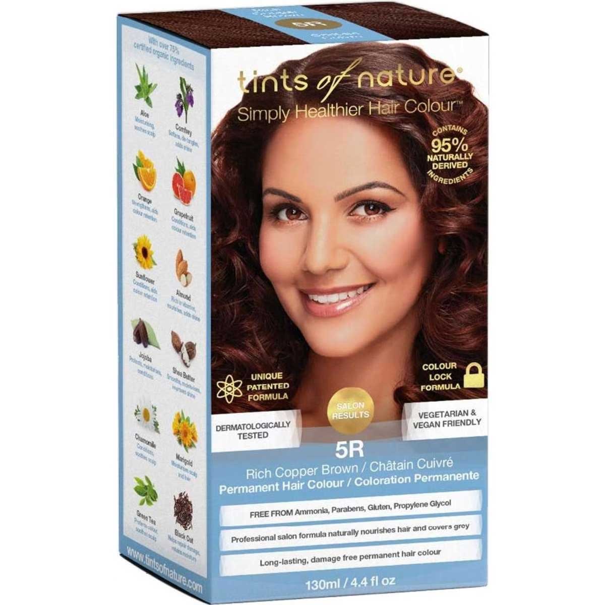 Tints Of Nature 5R Rich Copper Brown Permanent Colour 130ml