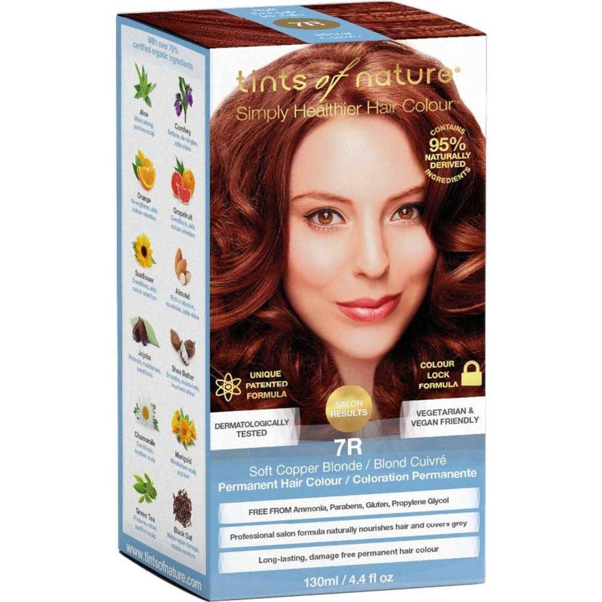 Tints Of Nature 7R Soft Copper Blonde Permanent Colour 130ml