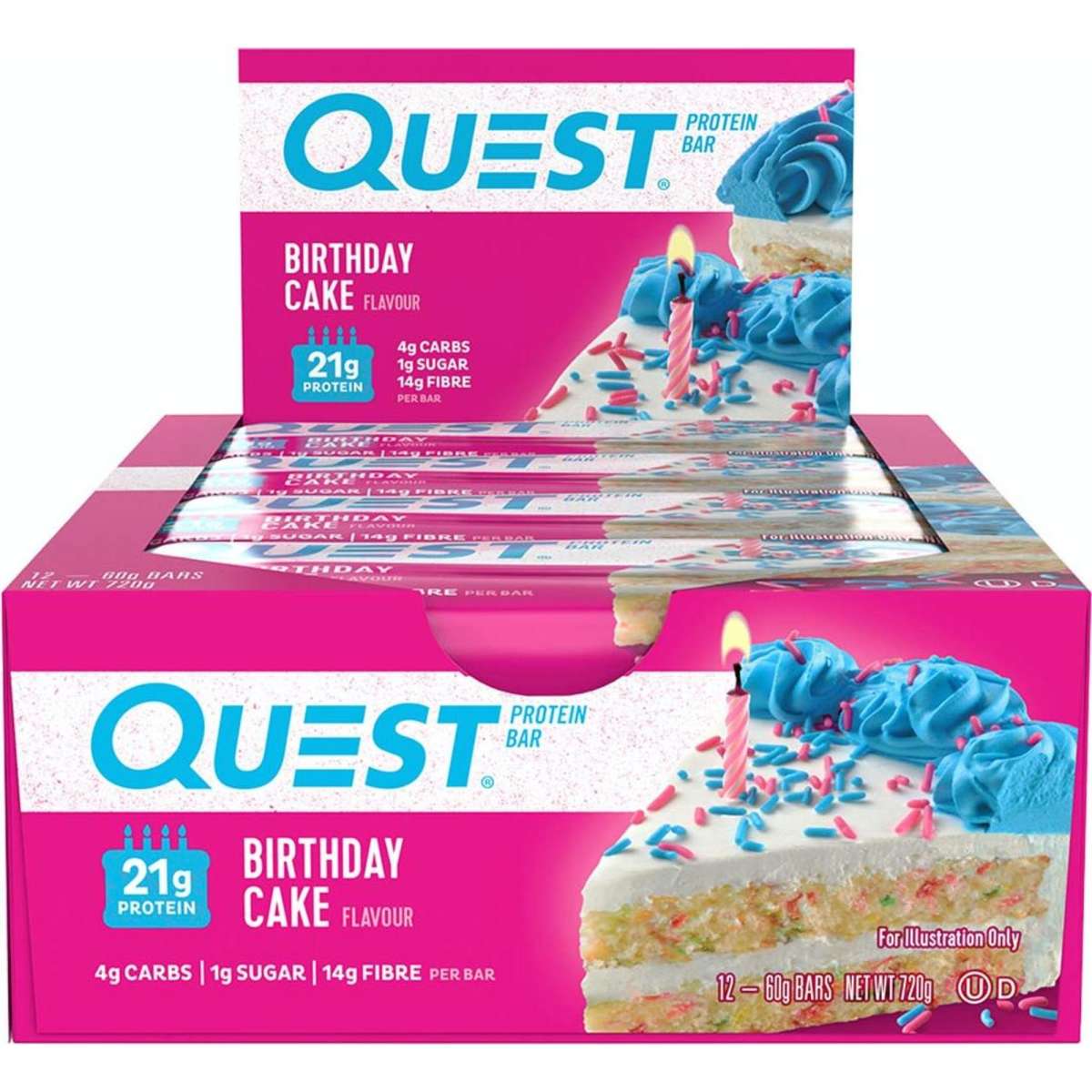 1074025755 Quest Protein Bar - Birthday Cake 12pc 60g
