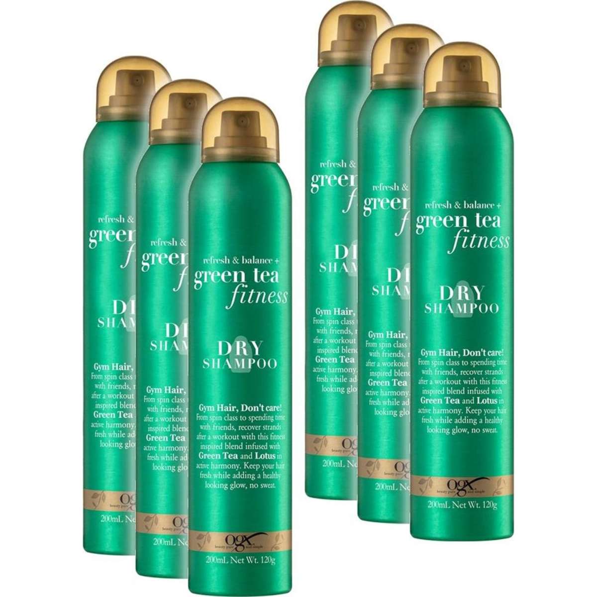 OGX Dry Shampoo Refresh & Balance Green Tea Fitness 120g/200ml 6PK