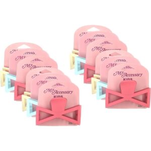 My Accessory Kids Melrose Hair Clip Matte Pastel Assorted 12PK 9.5cm