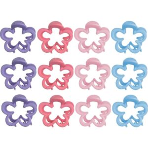 My Accessory Kids Melrose Hair Clip Matte Flower Assorted 12PK 7cm