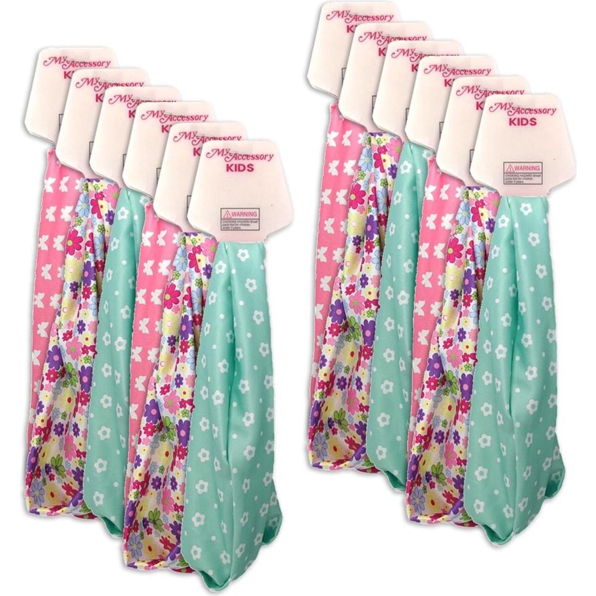 My Accessory Kids Hair Styling Headband Pack Twist Assorted 12PK 15cm