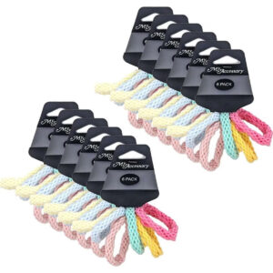 My Accessory Hair Rings/Ties Thick Pastel Ponytail 12x 6pc 4.5cm
