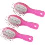 My Accessory Kids Portable Hair Brush Pink Glitter 3PK 12cm