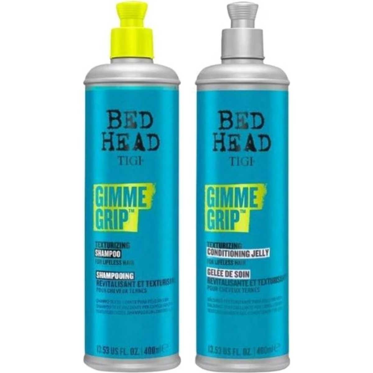 TIGI Bed Head Gimme Grip Texturizing Shampoo & Conditioning Jelly 400mL Duo