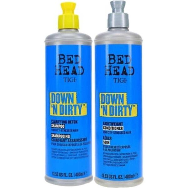 TIGI Bed Head Down N Dirty Clarifying Detox Shampoo & Conditioner 400mL Duo