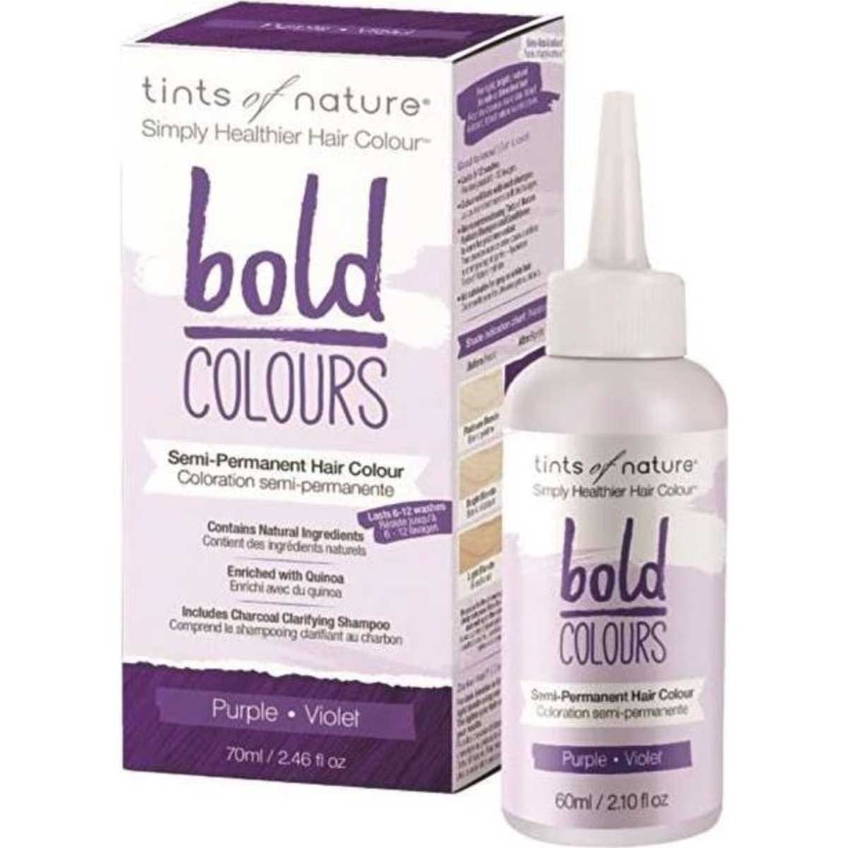 Tints of Nature Bold Colours (Semi-Permanent Hair Colour) Purple 70ml
