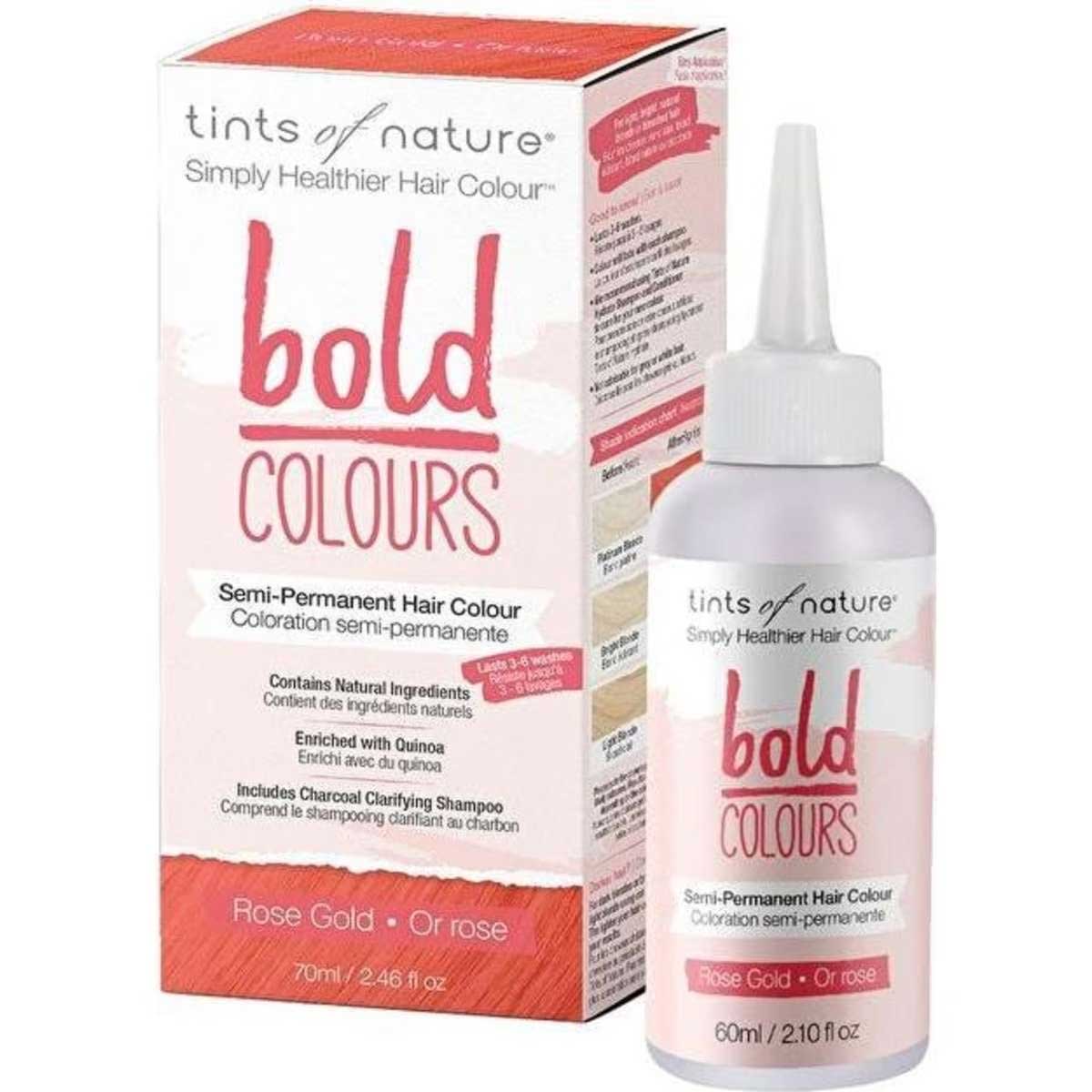 Tints of Nature Bold Colours (Semi-Permanent Hair Colour) Rose Gold 70ml