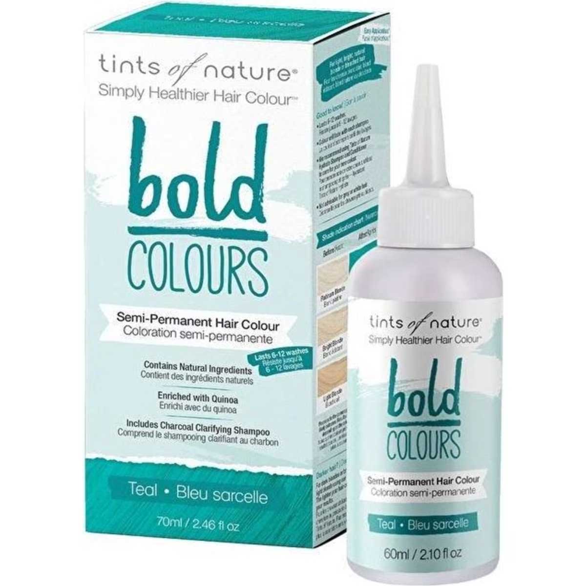 Tints of Nature Bold Colours (Semi-Permanent Hair Colour) Teal 70ml
